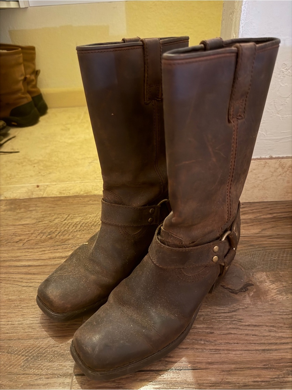 Classic Women's Harness Boots - Brown Leather